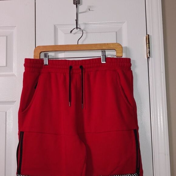 Mens Reg joggers sweatpants with relective material on front  Sz XL - Picture 3 of 6